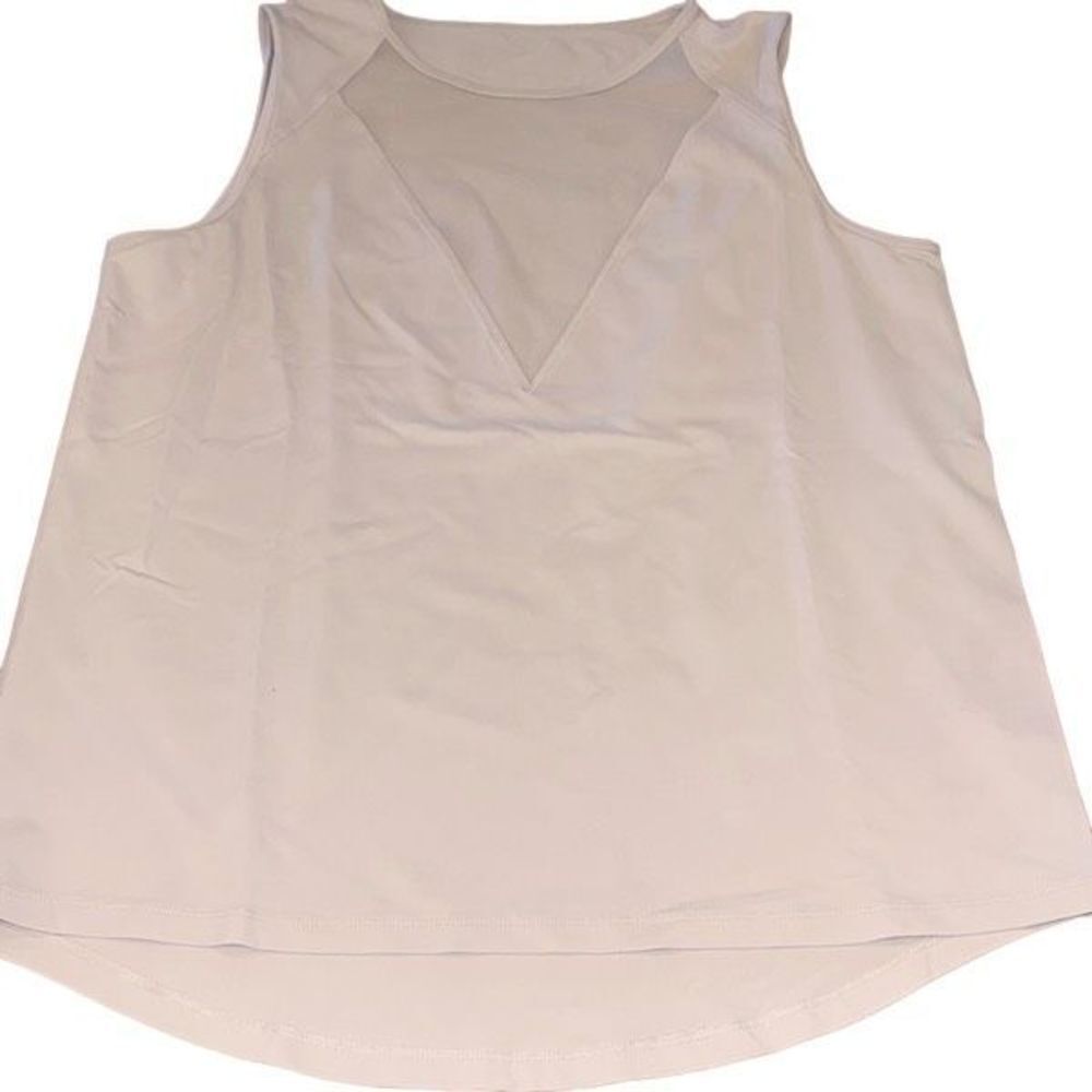 Lululemon Womens Sculpt Sleeveless Mesh Cutout Active Tank Top White Medium
